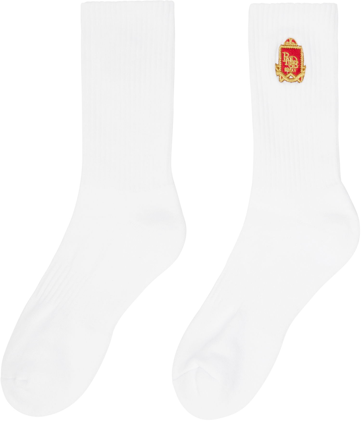 Чорапи Rhude Rhude Embroidered Chevron Crest Socks Бяло | RHPS25SO01117, 1