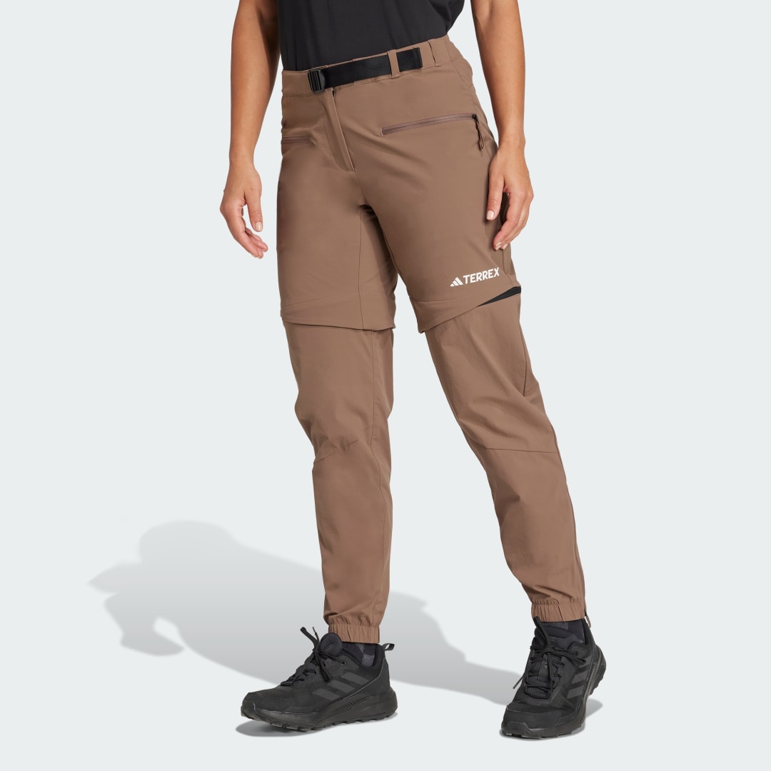 Панталони adidas Performance Terrex Utilitas Hiking Zip-Off Pants Кафяво | JL6171, 0