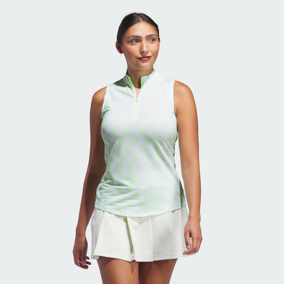 Потник adidas Performance Sleeveless Printed Golf Polo Shirt Зелено | IP4230, 0