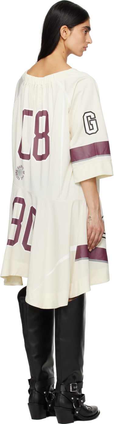 Pокля GANNI GANNI Future Mesh Oversized Minidress Бежово | T4300, 2