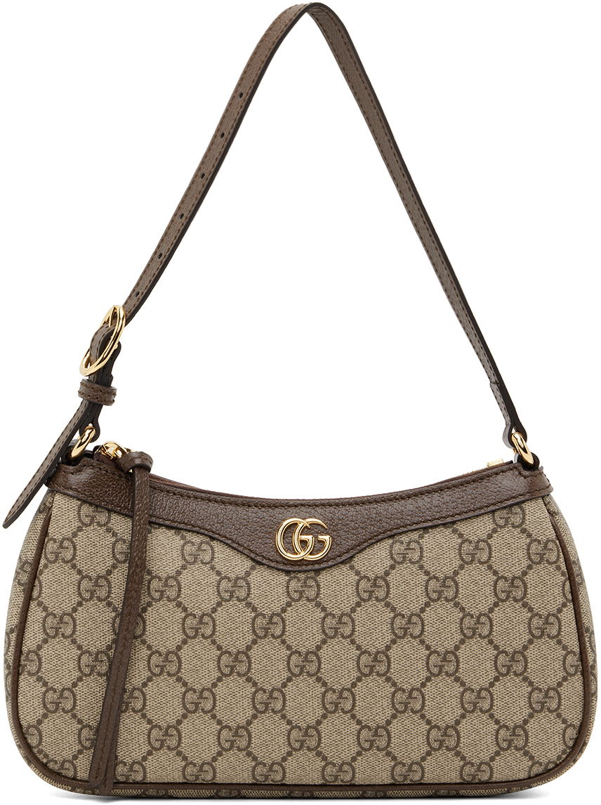 Чанта през рамо Gucci Small Ophidia GG Shoulder Bag Бежово | 735145 KAAAD, 0