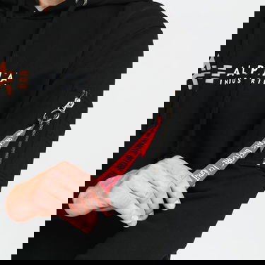 Суитчър Alpha Industries Alpha Label Hoody Черно | 118331 03, 3