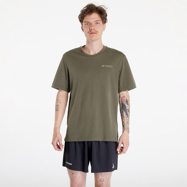 Terrex Xpl Logo Short Sleeve Tee Olive Strata