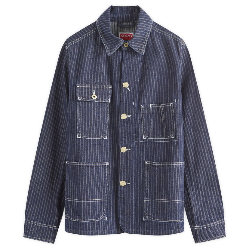 Яке KENZO Ticking Stripe Relaxed Chore Черно | FE65DV1126F1-DM