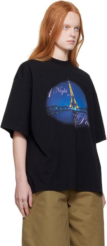 Тениска VETEMENTS VETEMENTS 'Night In Paris' Oversized T-Shirt Черно | UH76TR410B, 1