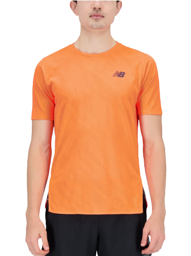 Тениска New Balance Q Speed Tee Оранжево
 | mt23281-ndf