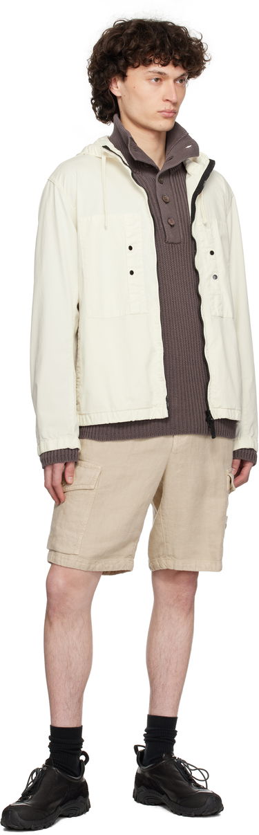 Ветровка Stone Island Stone Island Supima Cotton Twill Stretch-TC Jacket Бяло | K1S15 4100091 S0010, 4