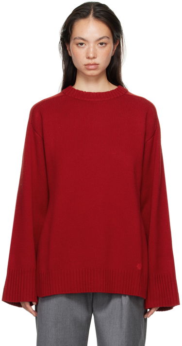 Пуловер Loulou de Saison Loulou de Saison Safi Ribbed Knit Sweater Червено | SAFI, 0