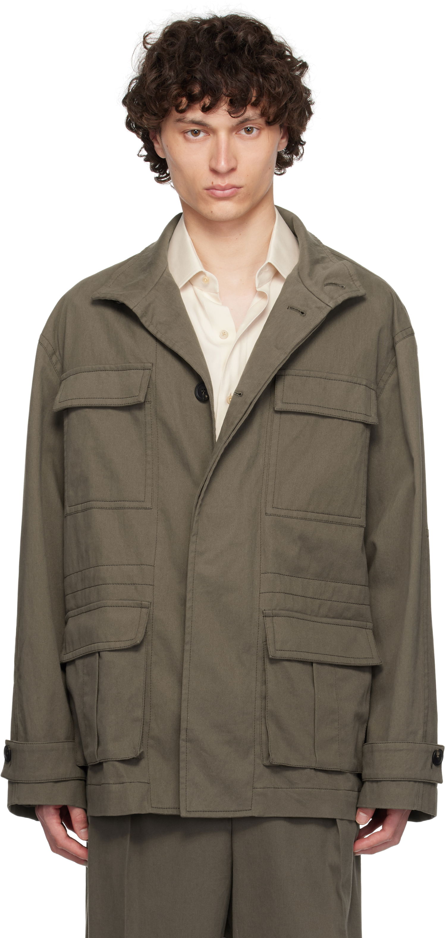 Яке FERRAGAMO Ferragamo Saharan Jacket Зелено | 782553, 0
