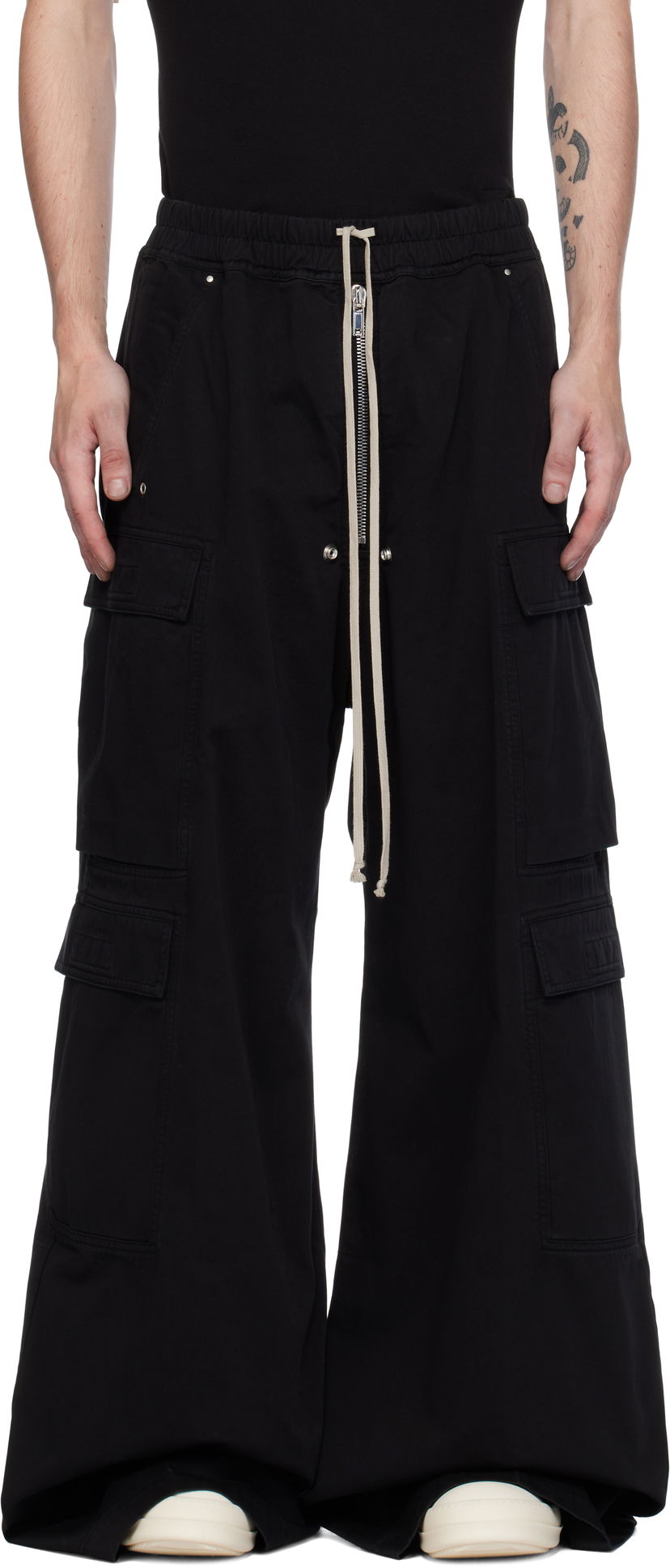 Карго панталони Rick Owens Cargo Pants Double Jumbo Belas Черно | DU02D2398 TW