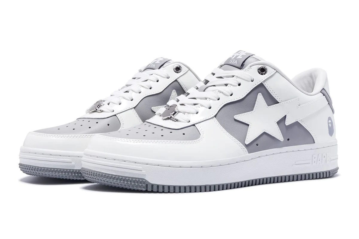 Кецове и обувки BAPE Bape Sta #6 M2 Grey/White Бяло | 0ZXSHM191328M-GRY, 1