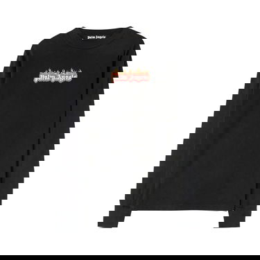Тениска Palm Angels Burning Logo Classic Tee Черно | PMAB002F22JER0021001, 1