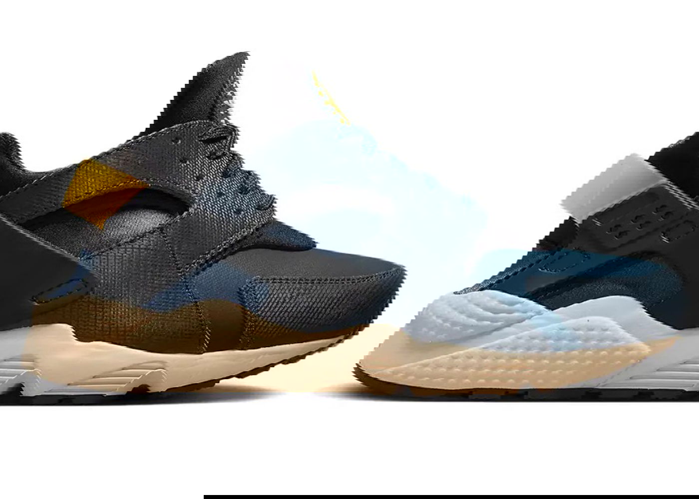 Кецове и обувки Nike Air Huarache Premium Armory Navy University Gold Черно | DZ4852-001, 0