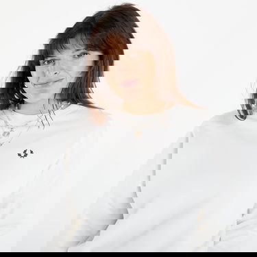 Суитчър Fred Perry Tipped Sweatshirt Бяло | G1148 129, 1