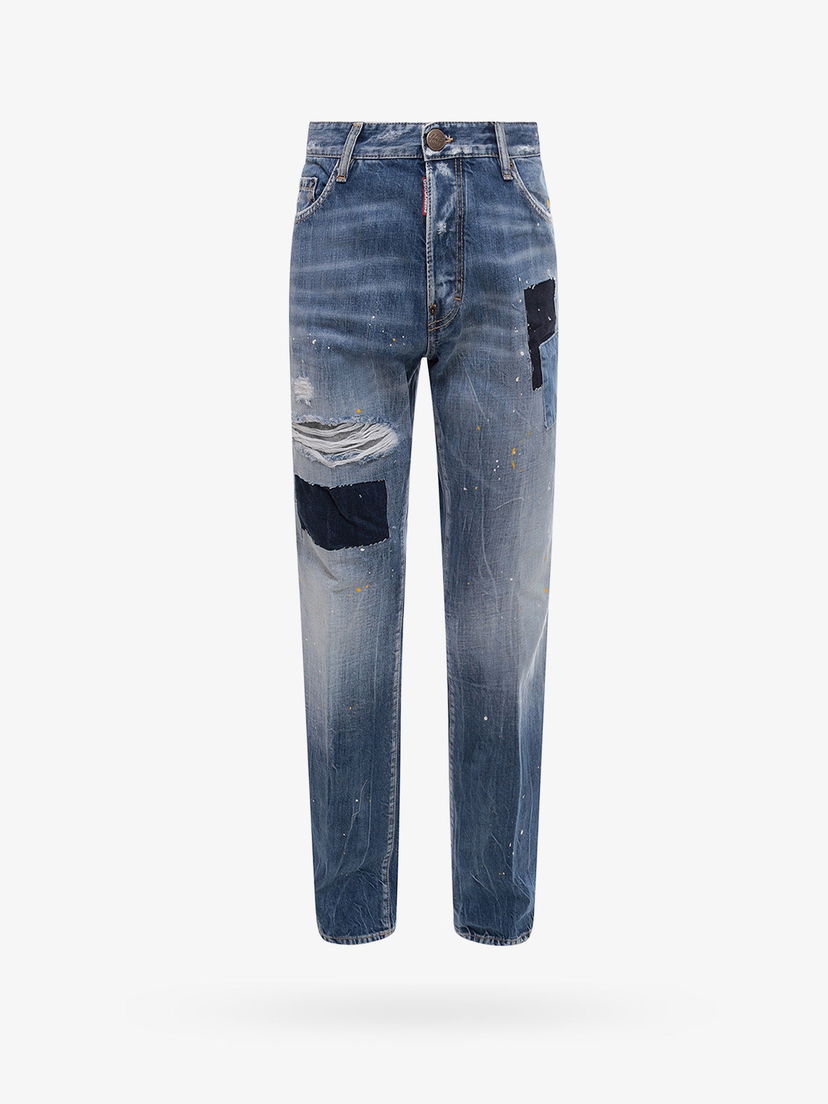 Дънки DSQUARED2 Slim-Fit Distressed Denim Jeans Тъмно синьо | S74LB1349S30309470