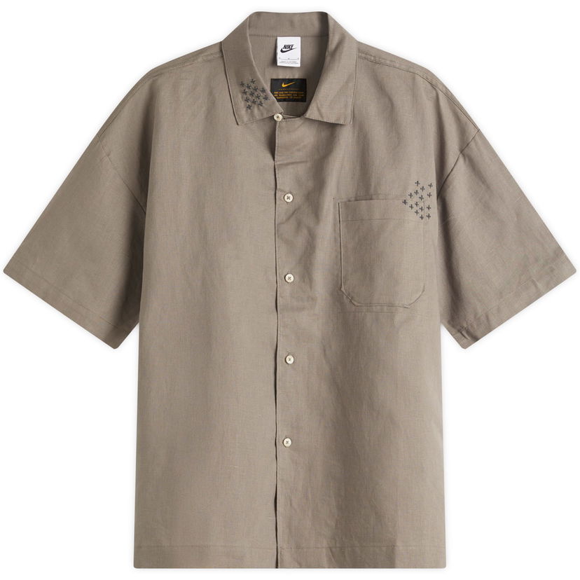 Риза Nike Life Sashiko Short Sleeve Shirt, Size Large Сиво | HJ2981-289