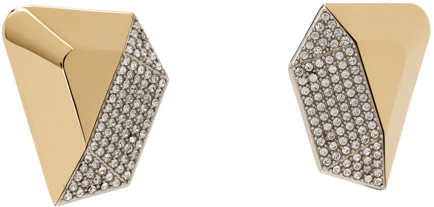 Обеци Amina Muaddi Giselle Crystal Earrings Металик | GISELE EARRING, 1