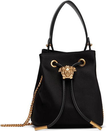 Дамска чанта Versace Versace 'La Medusa' Satin Mini Bucket Bag Черно | 1017754_1A11479, 0