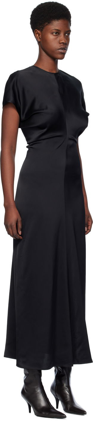 Pокля TOTEME TOTEME Slouch Waist Maxi Dress Черно | 241-WRD1103-FB0020, 1