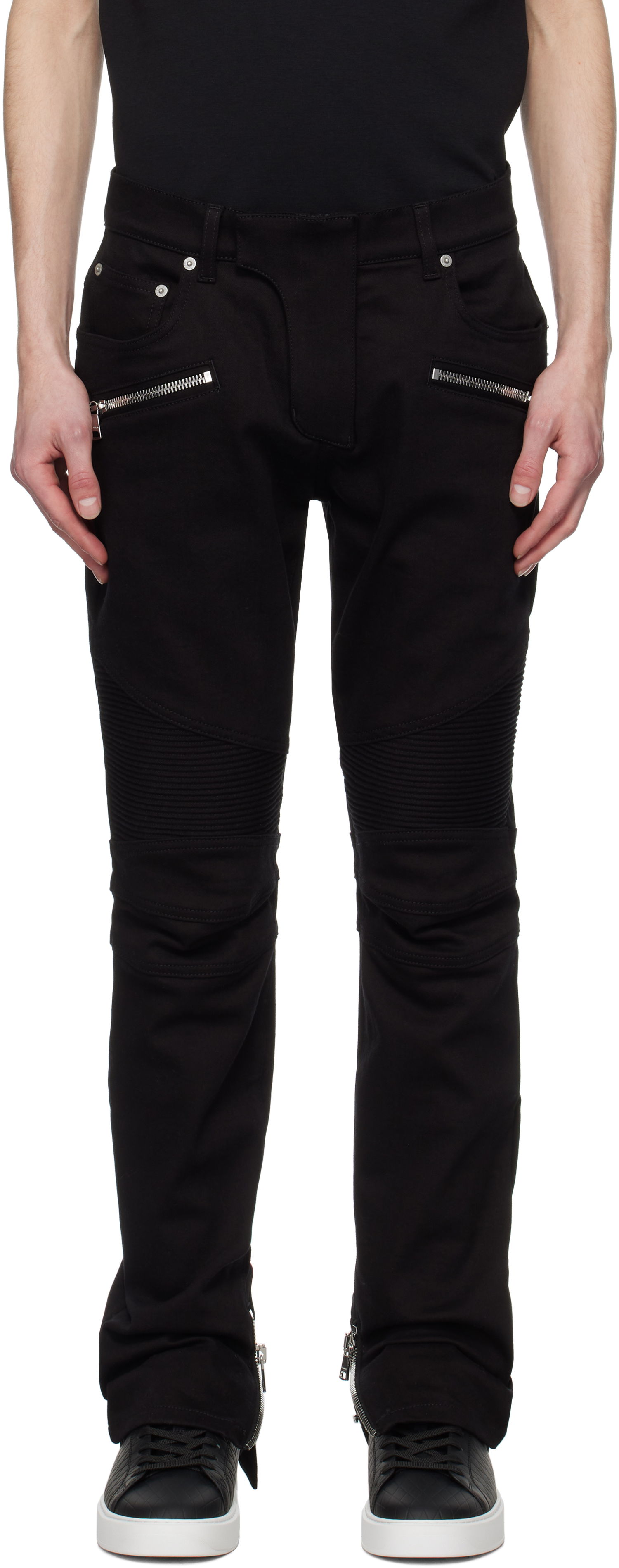Дънки Balmain Balmain Slim-Fit Biker Jeans Черно | EH1MG115DF63, 0