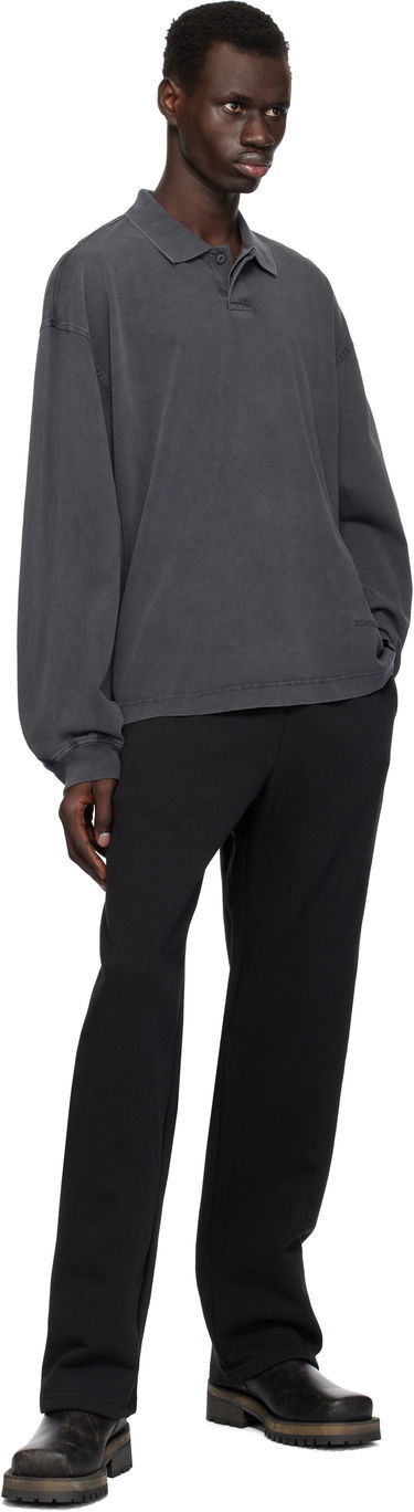 Поло тениска Alexander Wang Alexander Wang Long Sleeve Polo Сиво | 6CC1251072, 3