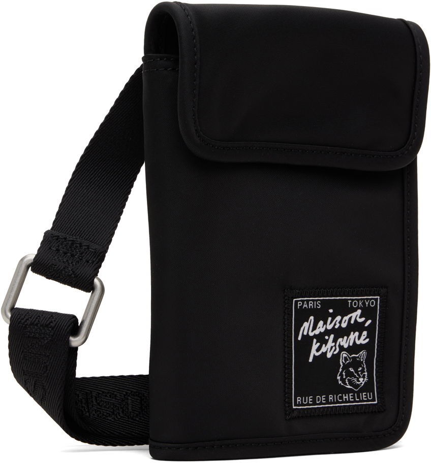 Портфейл MAISON KITSUNÉ Maison Kitsuné 'The Traveller' Neck Pouch Черно | MM05362WQ1001P199, 1