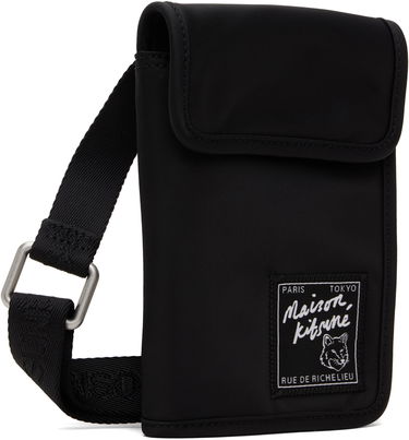 Портфейл MAISON KITSUNÉ Maison Kitsuné 'The Traveller' Neck Pouch Черно | MM05362WQ1001P199, 1