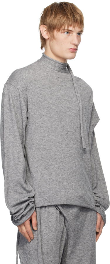 Пуловер Ottolinger Ottolinger Strap Knit Loose Longsleeve Sweatshirt Сиво | 2204010211, 1