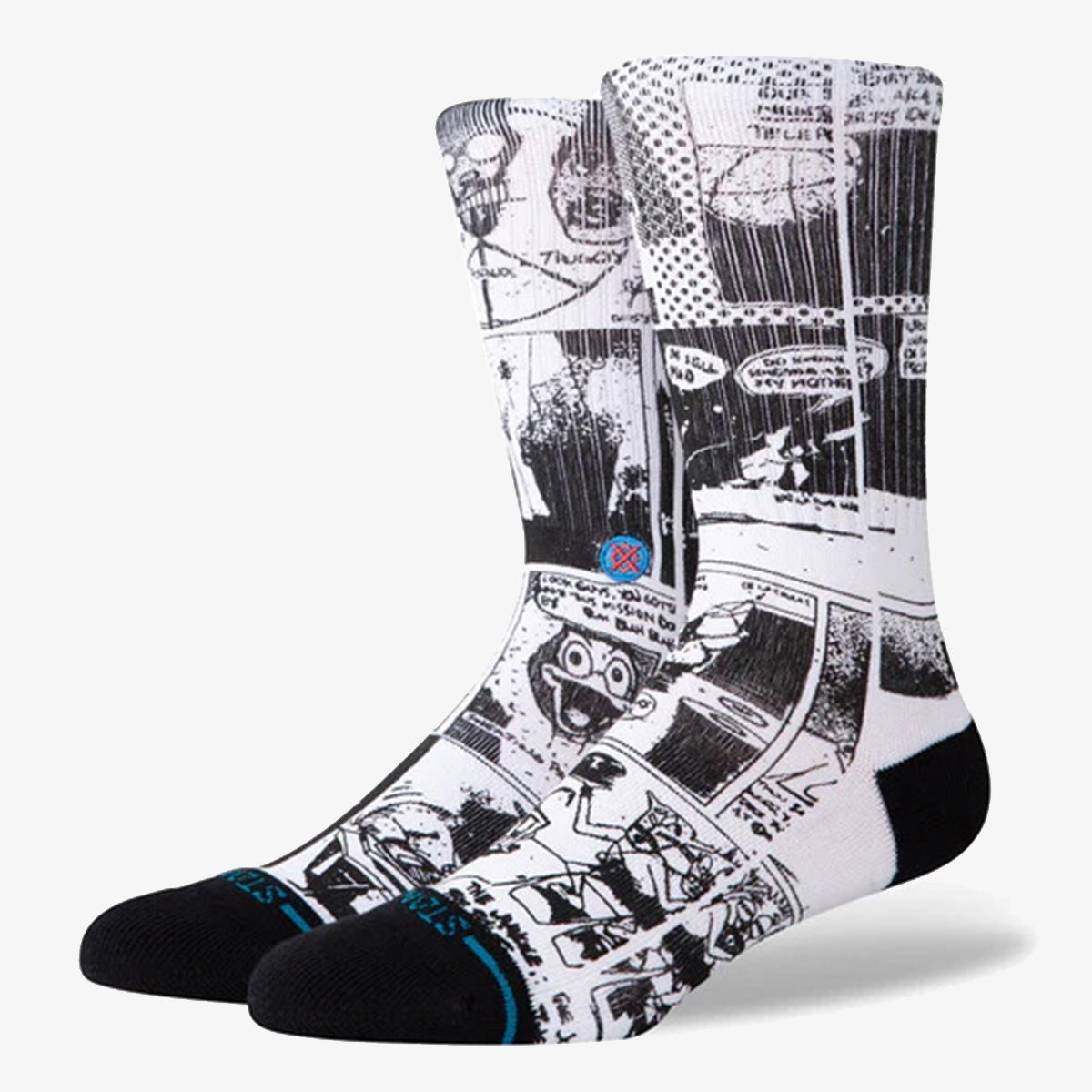 Чорапи Stance Comic Print Crew Socks Бяло | A556D24THE-BLW, 0