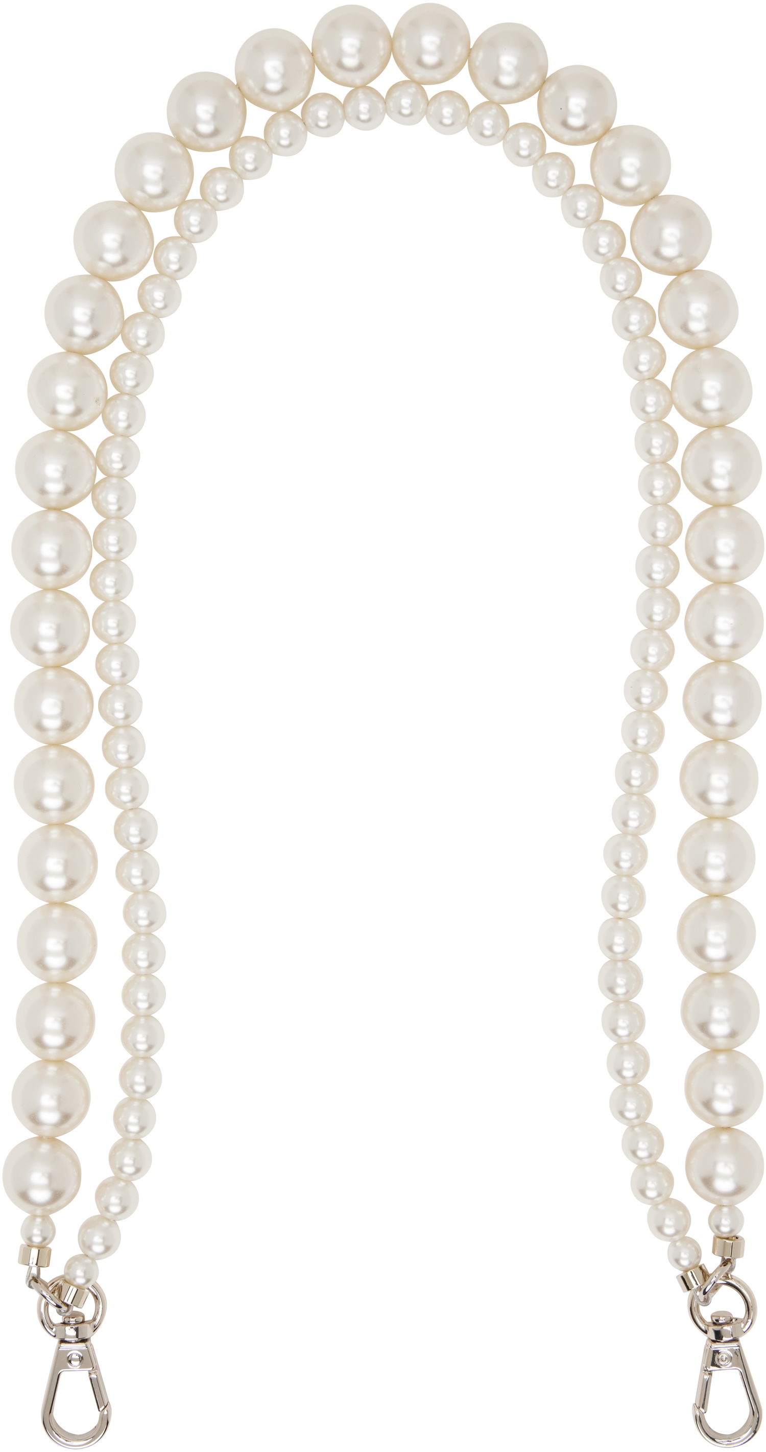 Колие Simone Rocha Simone Rocha Faux-Pearl Bag Strap Бяло | STRAP2-M 0904, 0