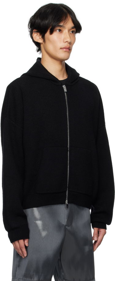Суитчър HELIOT EMIL HELIOT EMIL Lampi Knit Zip-Up Hoodie Черно | PREAW25_M_07_076_BLK01, 1