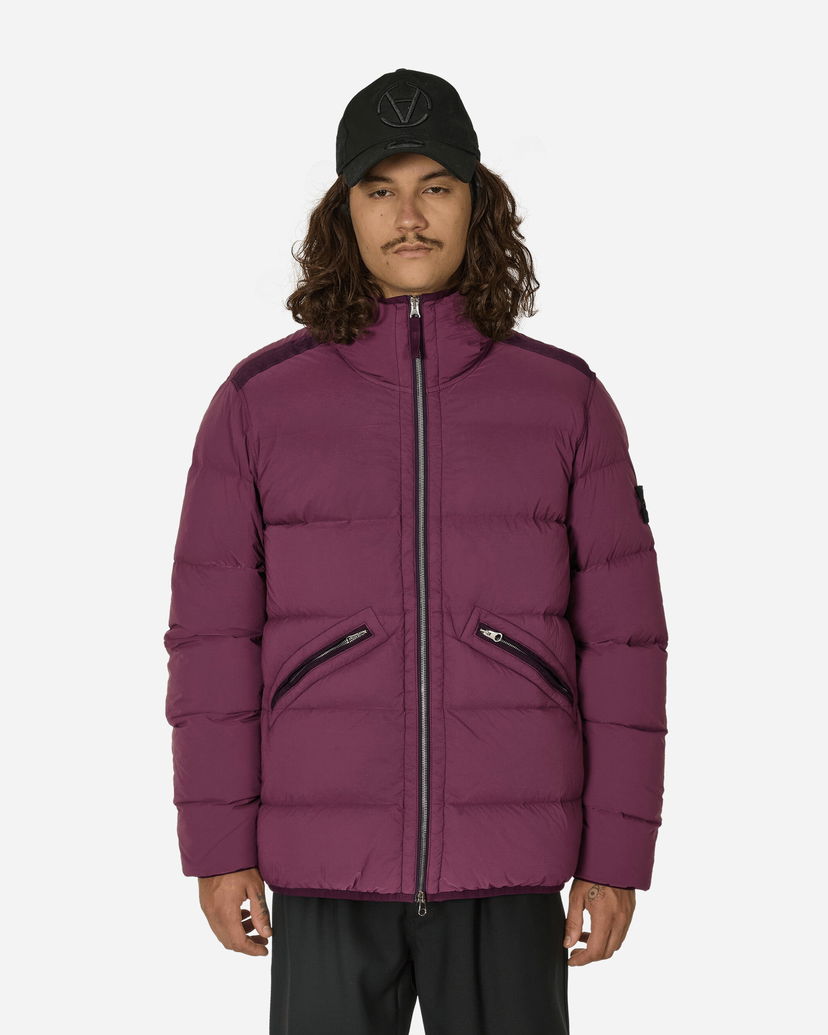 Яке Stone Island Seamless Tunnel Nylon Hooded Down Jacket Dark Burgundy Бургунди | 811543128 V0011