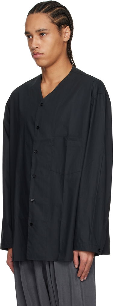 Риза LEMAIRE Lemaire V-Neck Button-Up Shirt Черно | SH1144 LF588, 3