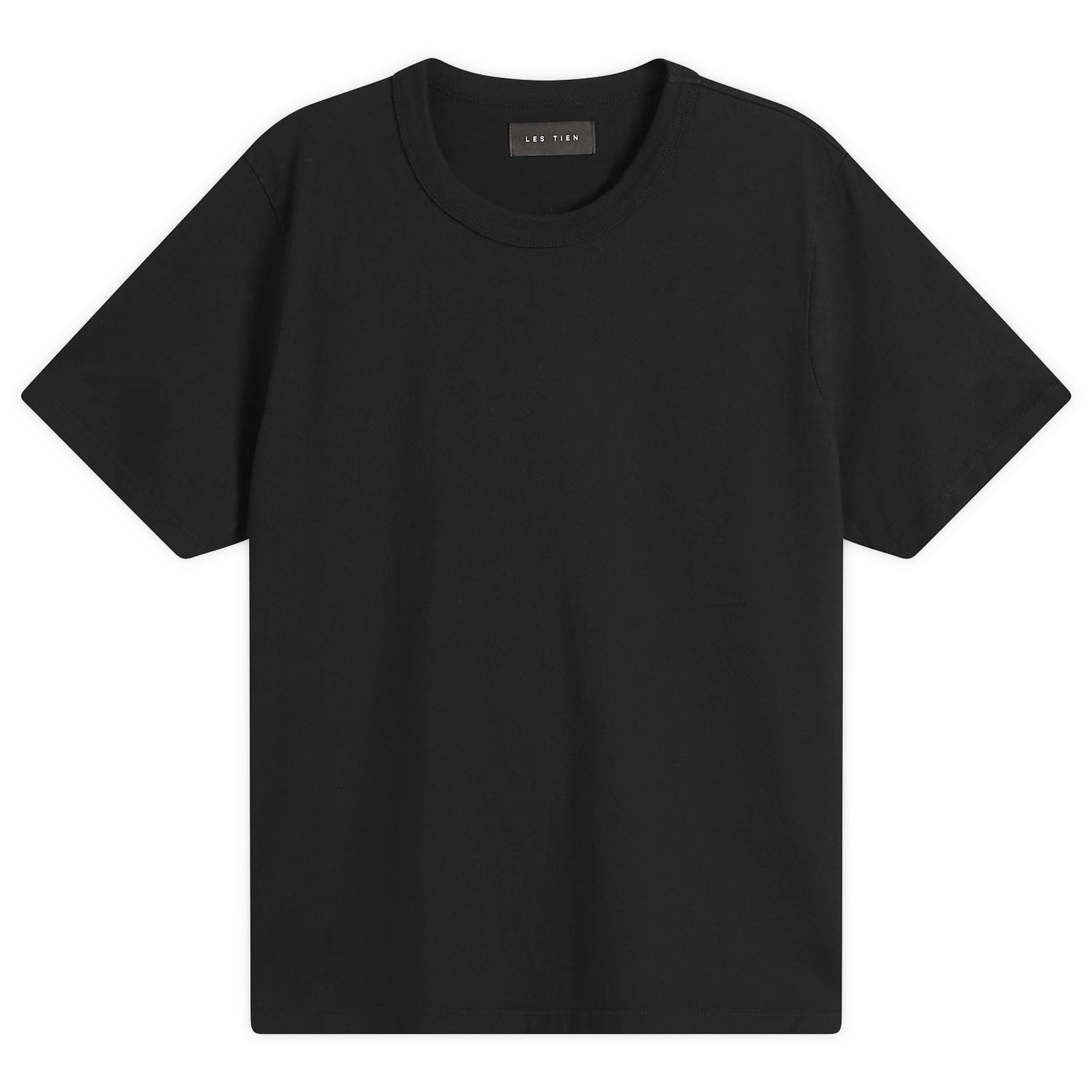 Тениска LES TIEN Heavyweight Binded Neck T-Shirt Черно | HV-2082-JTBLK, 1
