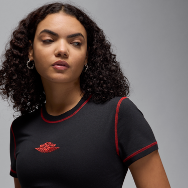 Пола Jordan Jordan Rare Air Crop Short Sleeve T-Shirt Черно | IB2920-010, 1