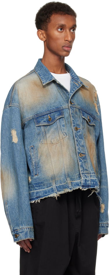 Яке We11done We11done Distressed Denim Jacket Синьо | WD-DJ3-24-310-U-BL, 1