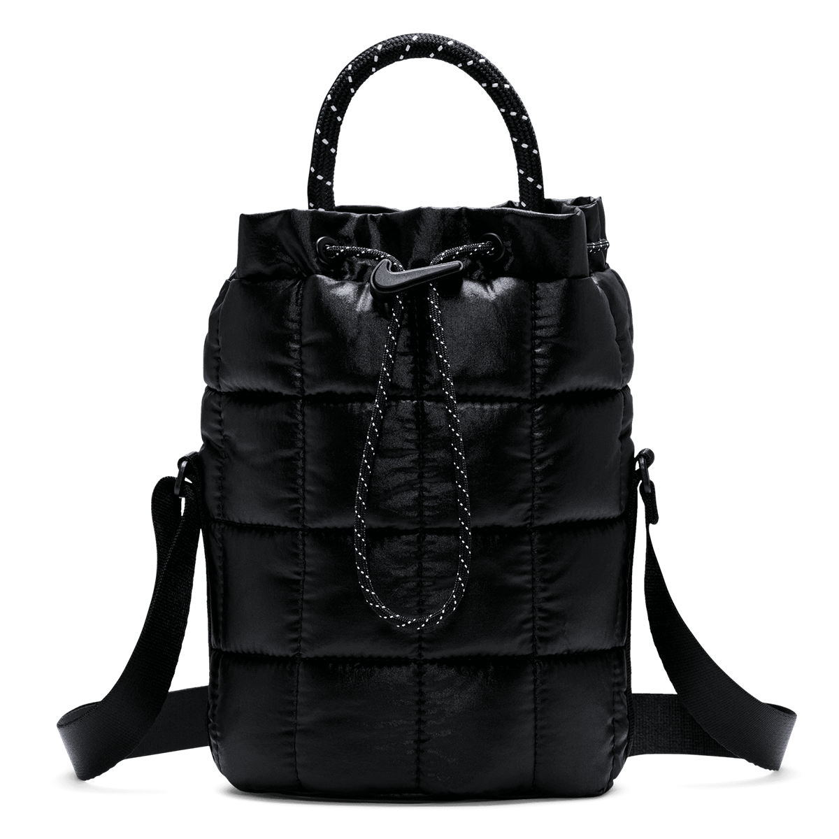 Голяма пазарска чанта Nike NSW Quilted Drawstring Tiny Tote Черно | HQ6709-010, 0