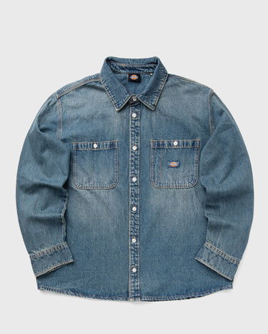 Риза Dickies Long Sleeve Denim Mechanic Shirt Синьо | DK0A87PXL231, 1