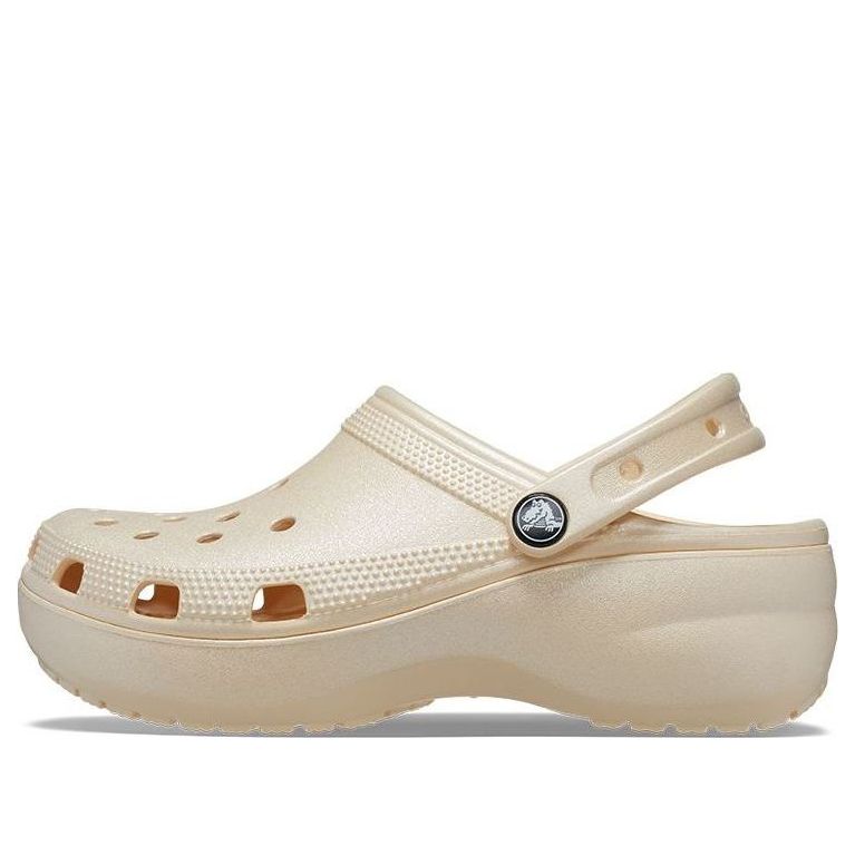 Кецове и обувки Crocs Classic Clog Platform Shimmer Бежово | 208590-108
