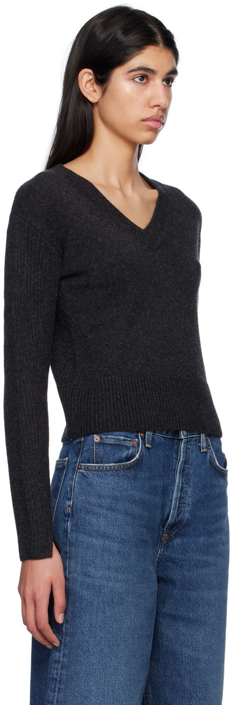 Пуловер rag & bone Pierce V-Neck Sweater Сиво | WAS22HS029CA29, 1