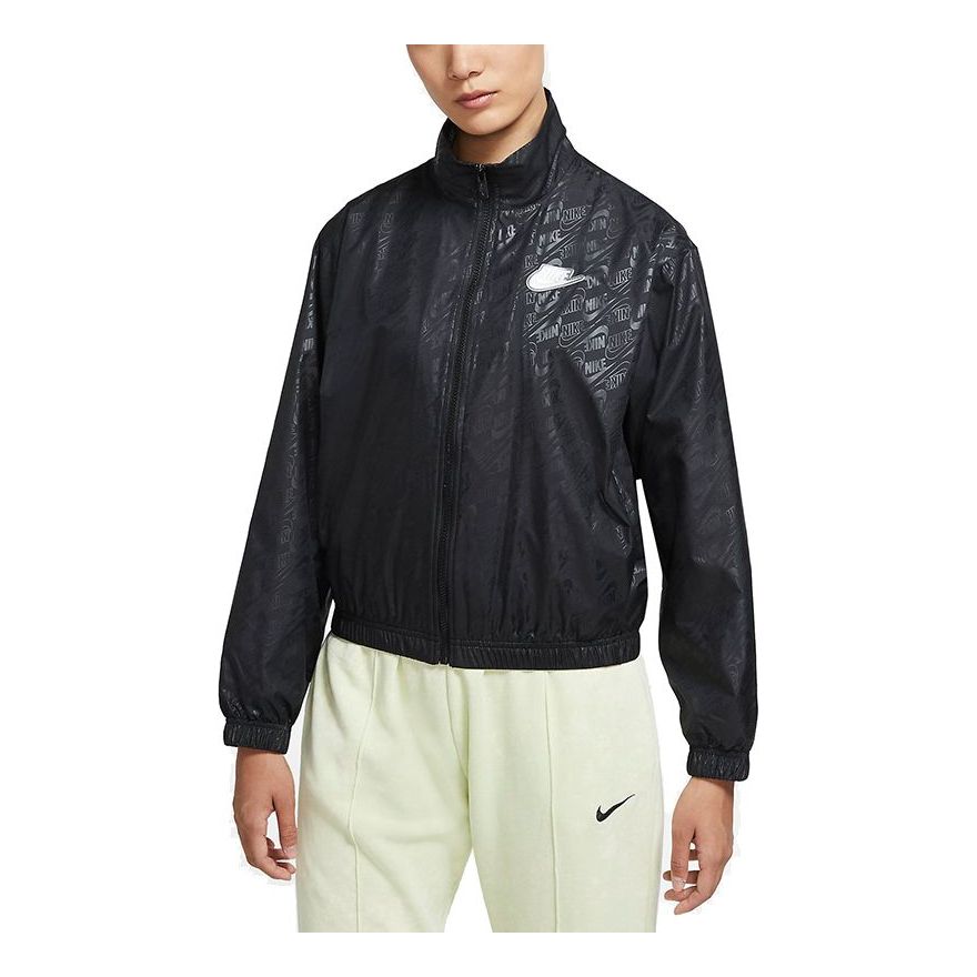 Ветровка Nike Sportswear Full Print Logo Loose Woven Jacket Черно | DD5787-010, 0