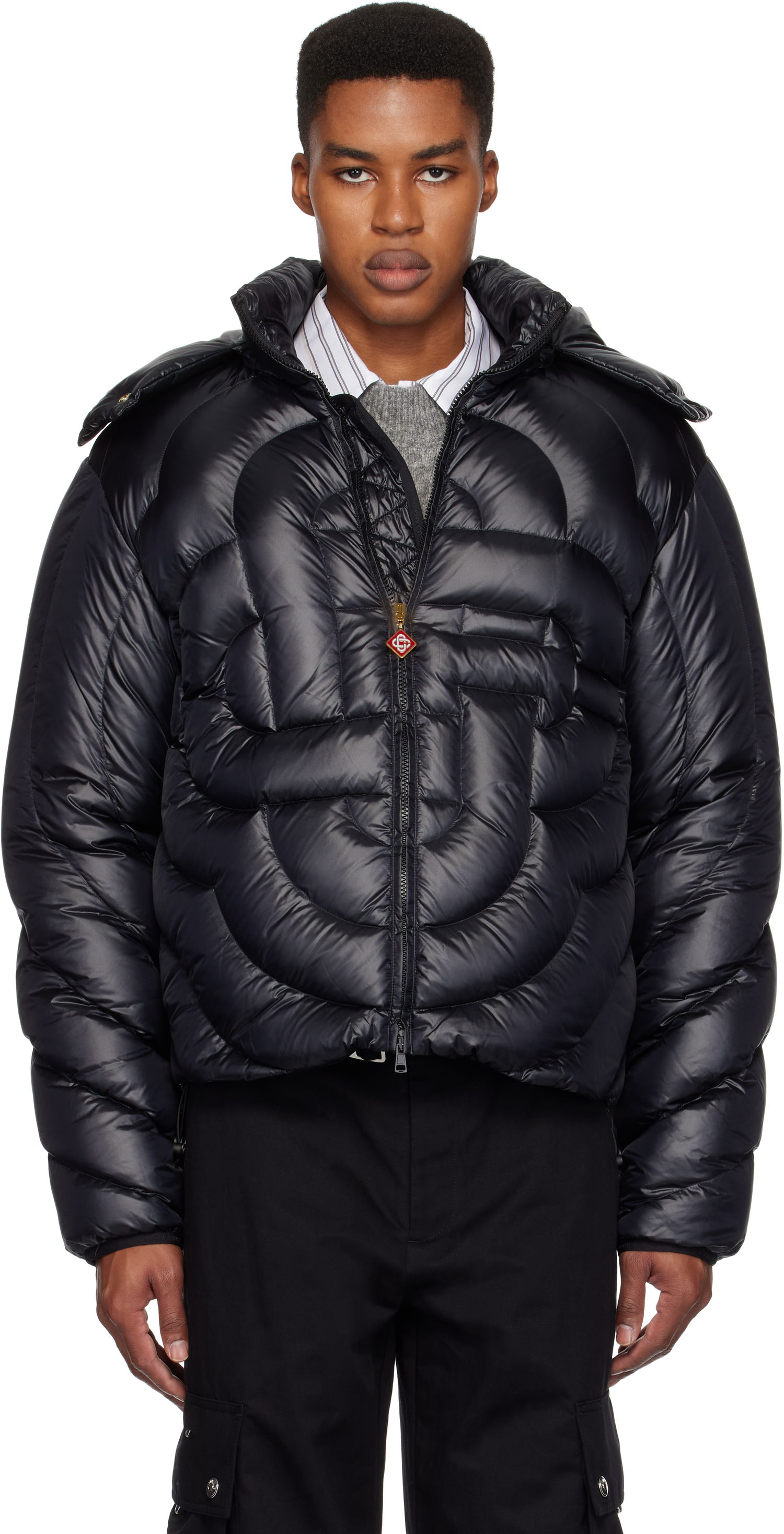 Пухо яке Casablanca Quilted Puffer Down Jacket Черно | MF24-OT-140-01, 0