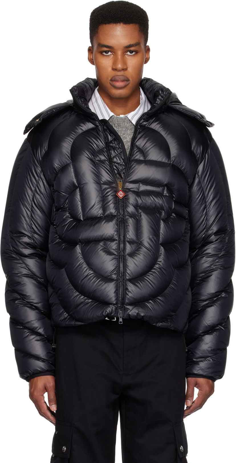 Пухо яке Casablanca Quilted Puffer Down Jacket Черно | MF24-OT-140-01