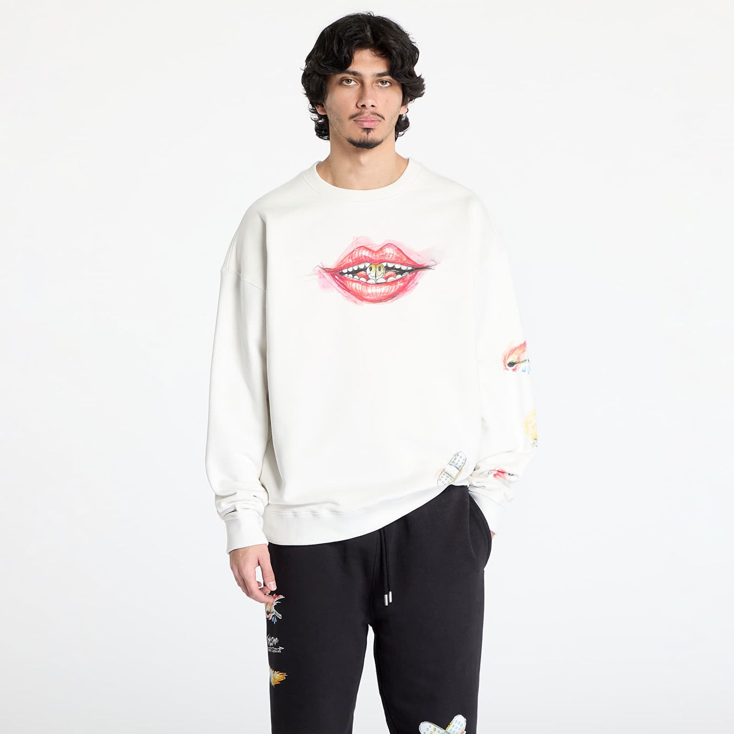 Суитчър Footshop FTSHP x Kurňavka Crewneck Sweatshirt Бяло | FTSHP_477, 0