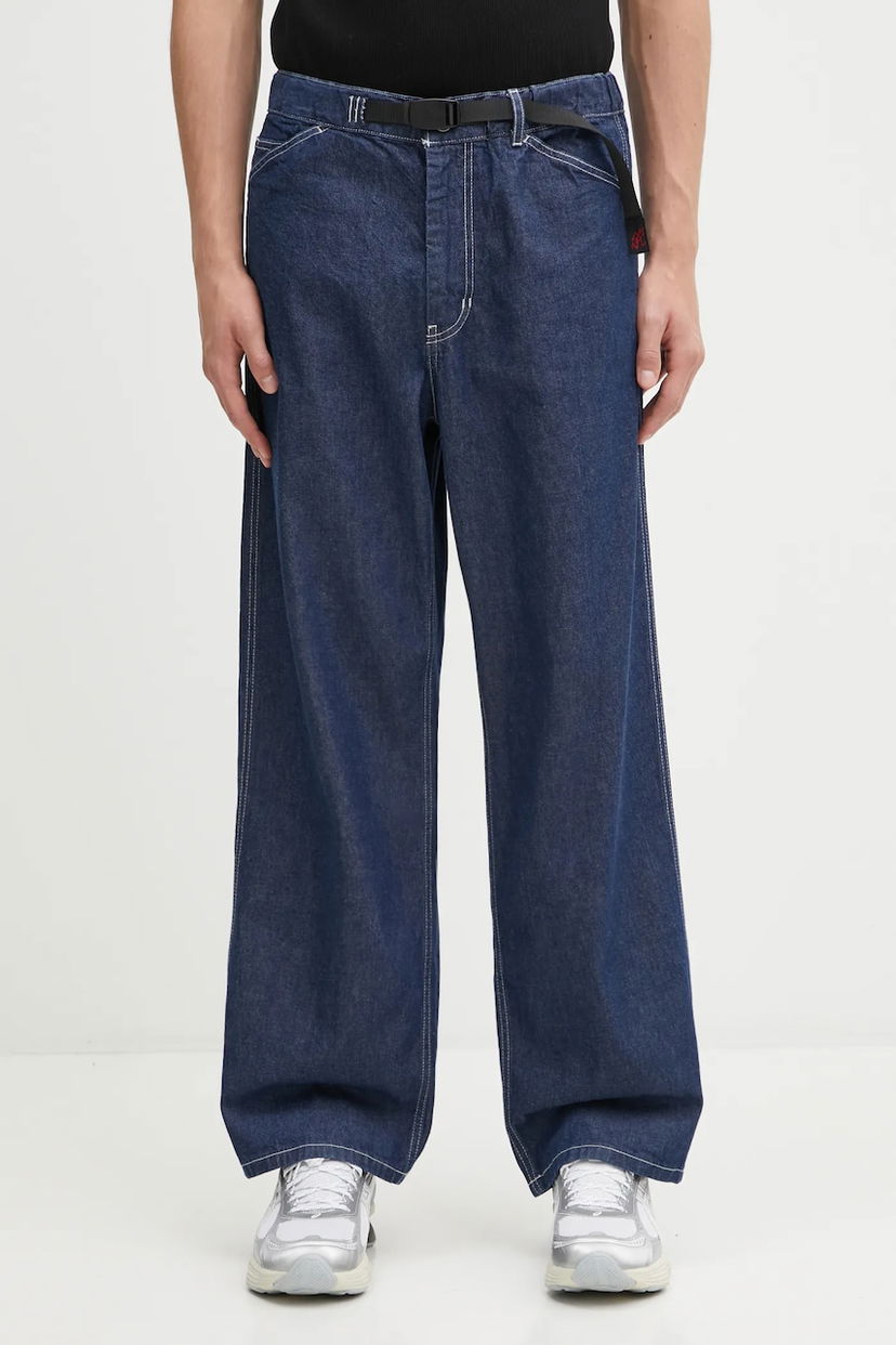 Дънки GRAMICCI Sutter Wide-Leg Denim Jeans with Integrated Belt Синьо | G5FM.P070