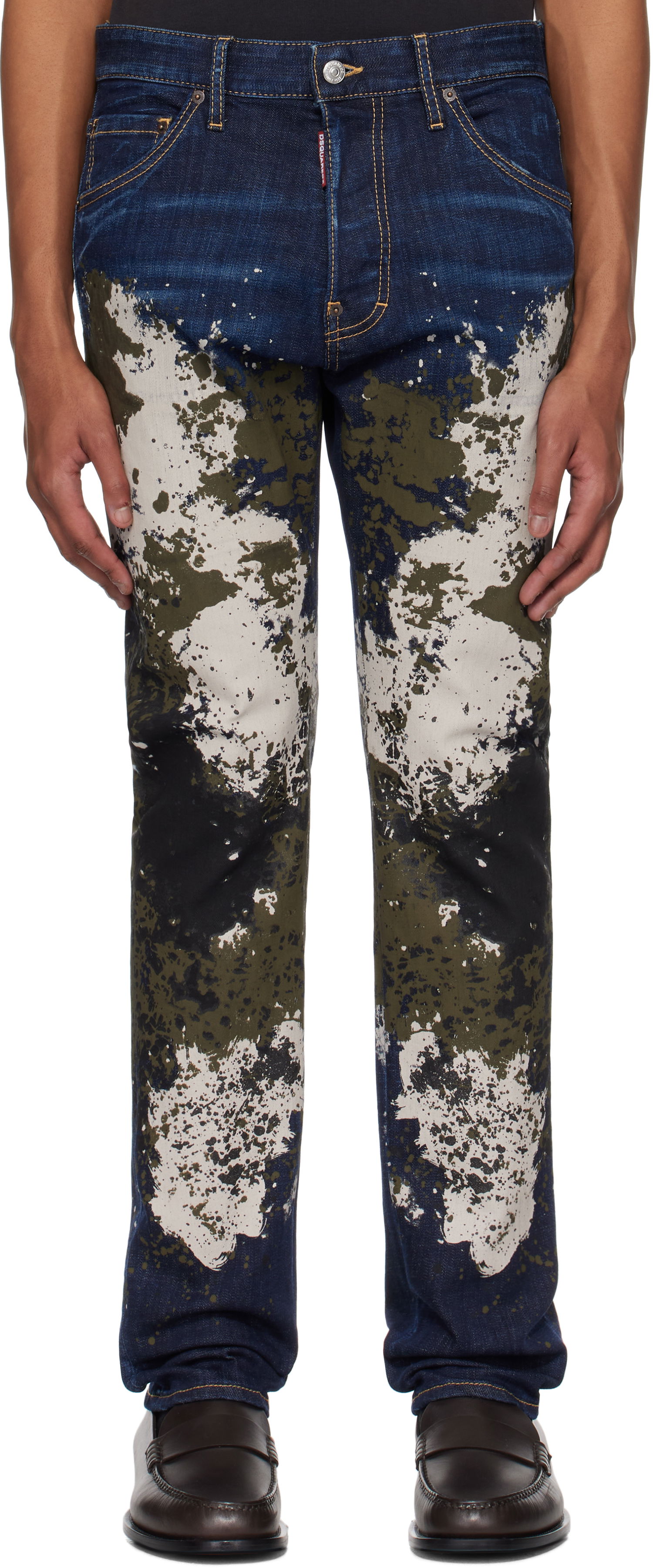 Дънки DSQUARED2 Dsquared2 Cool Guy Painted Jeans Синьо | S74LB1671_S30664, 0