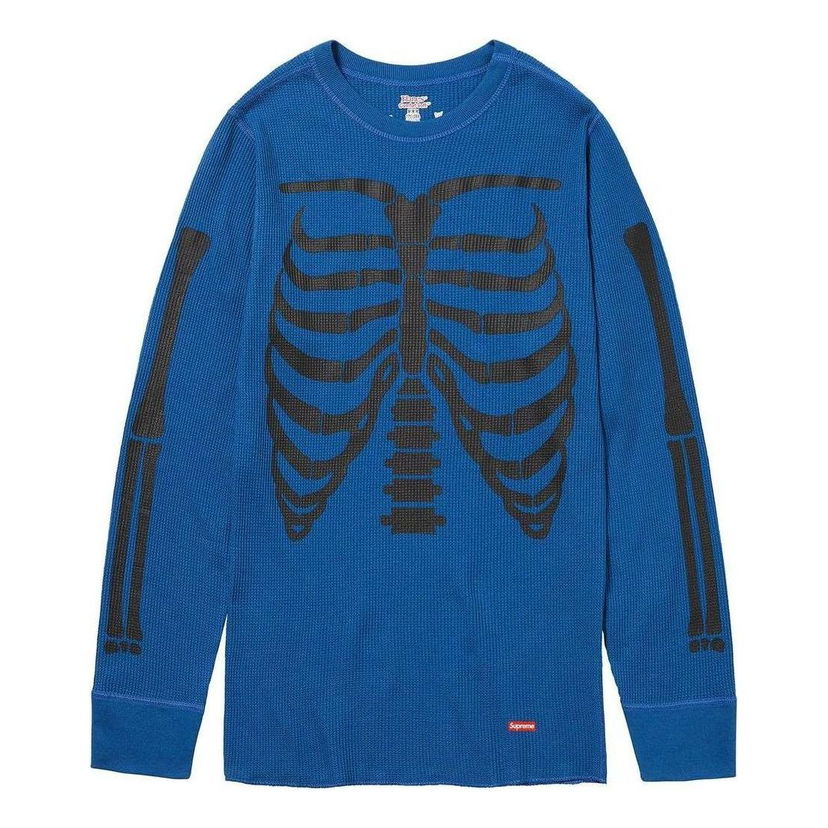 Пуловер Supreme Bones Thermal Long Sleeve Shirt Синьо | SUP-FW23-154