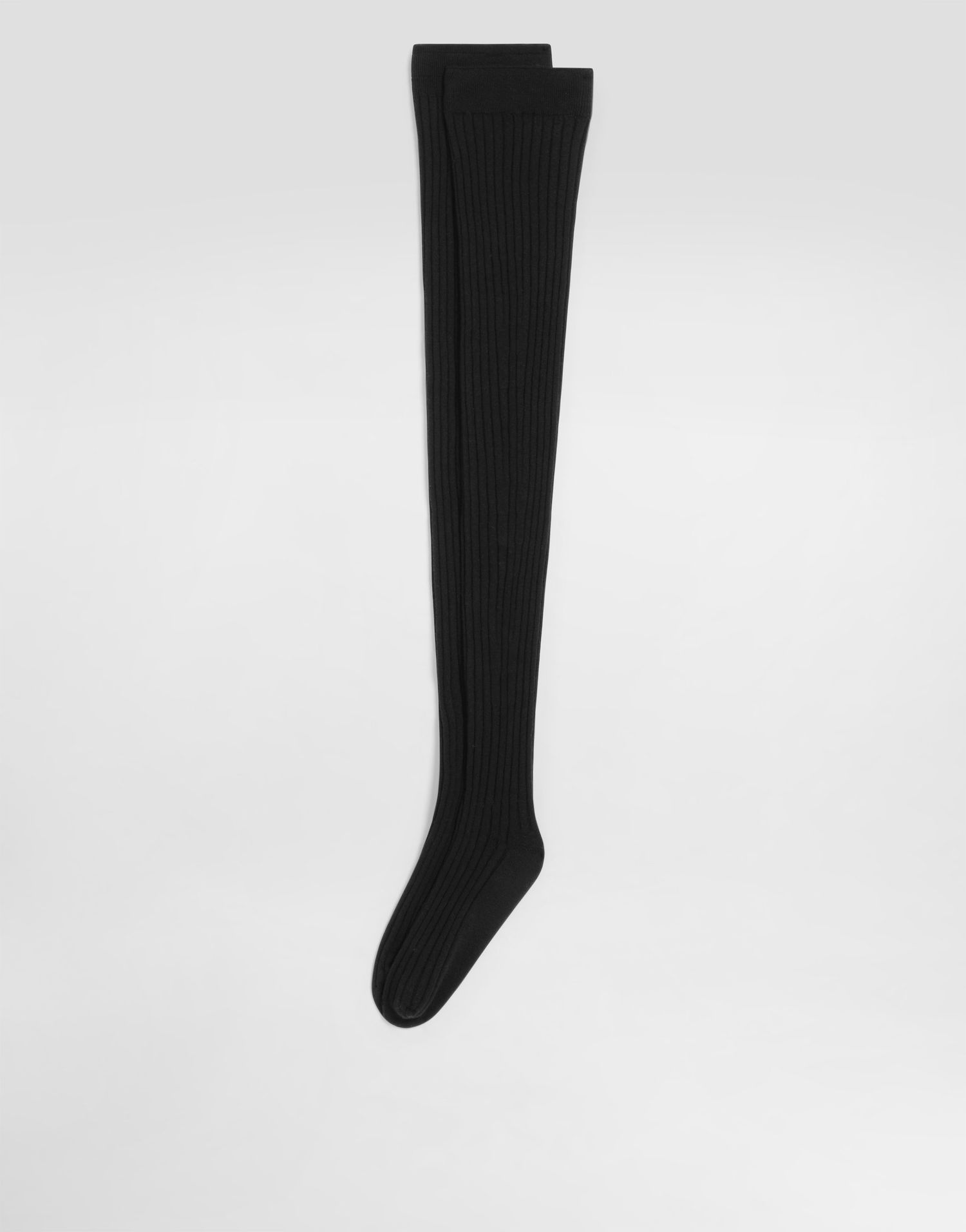 Чорапи Dolce & Gabbana Dolce & Gabbana Ribbed Stay-Up Socks Черно | FXP17TJDVCZN0000, 1