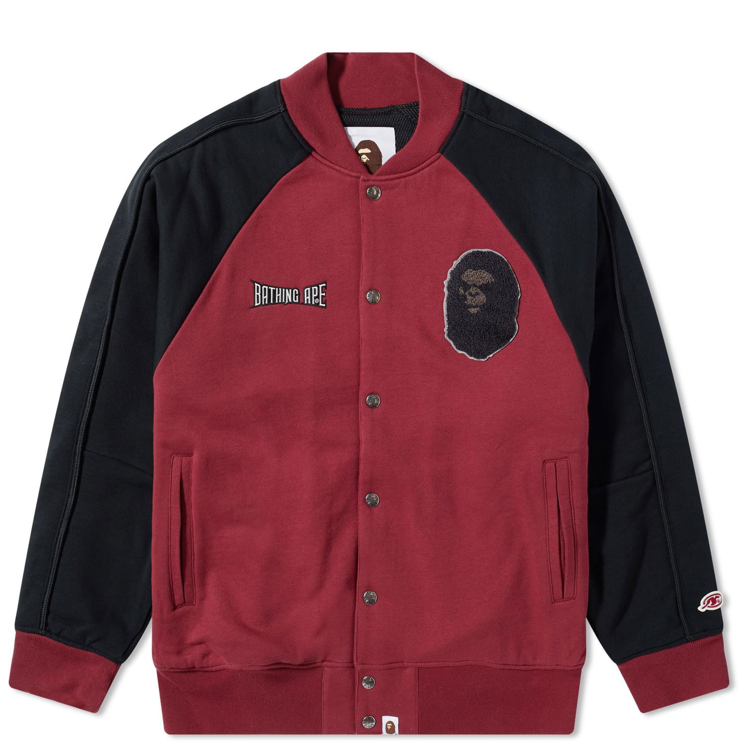 Яке BAPE Sweat Varsity Jacket Burgundy Бургунди | 001LJJ301017M-BGD, 0