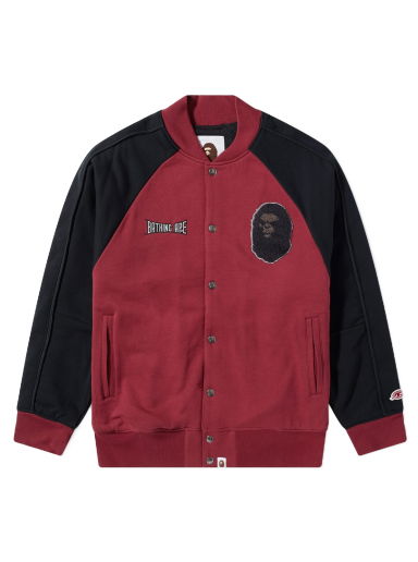 Sweat Varsity Jacket Burgundy